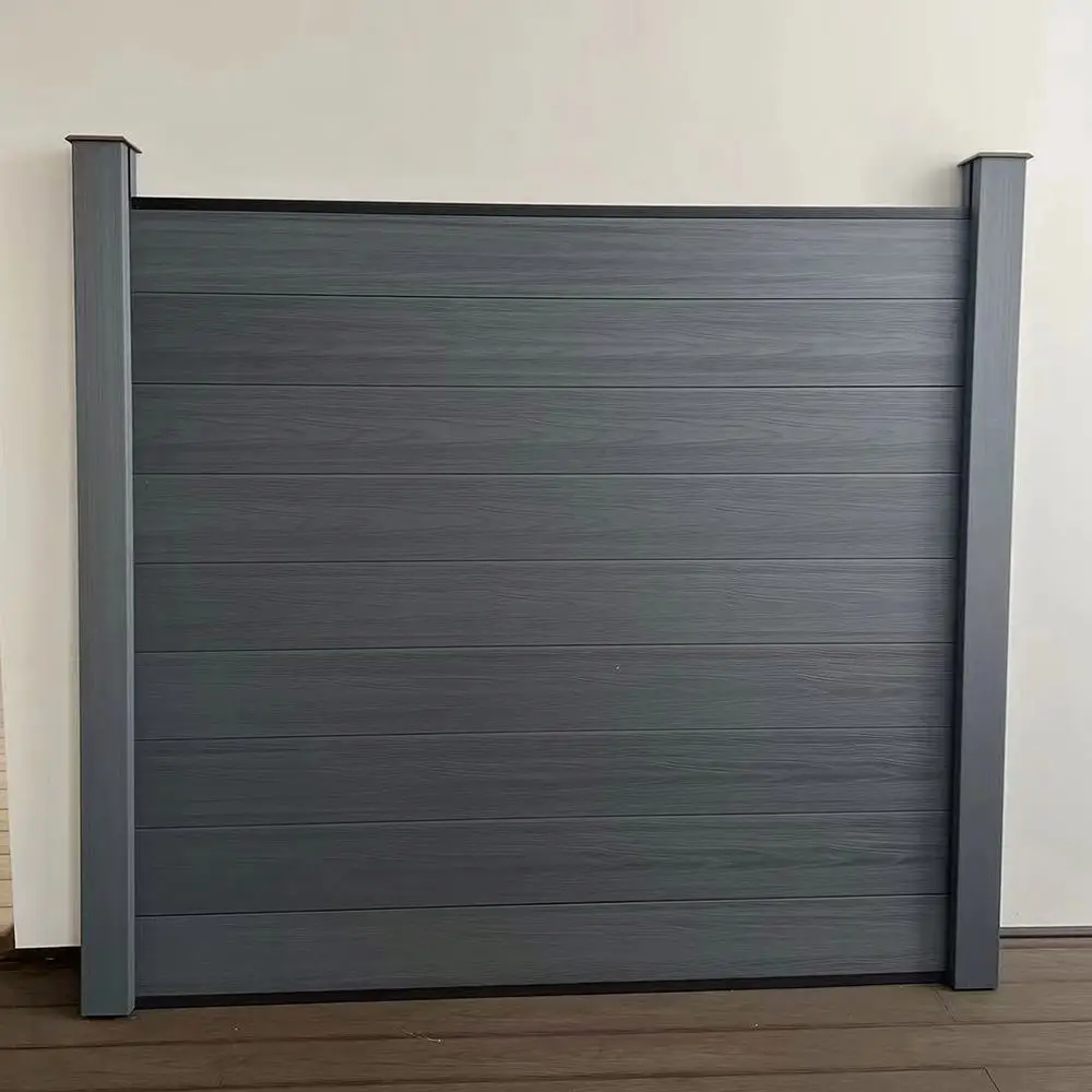 Waterproof composite wood plastic modern wpc plastic windbreaker fence front home wpc wall fence