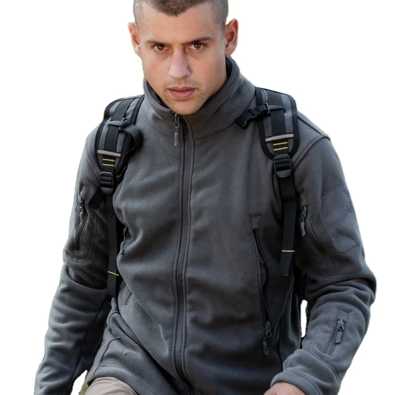 Уличная флисовая куртка Tad, Мужская ветрозащитная теплая куртка, приталенное плюшевое утепленное Штурмовое пальто, тактическое пальто с подкладкой, куртка