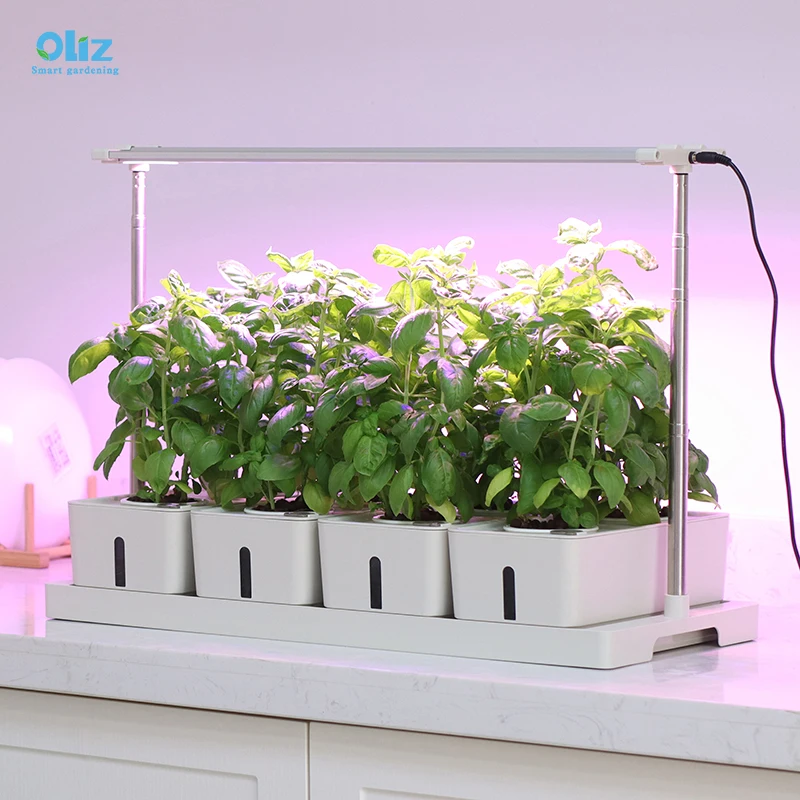 Oliz Z306 Smart garden home indoor fiberglass vegetable planters box artificial plant plastic self watering flower pot