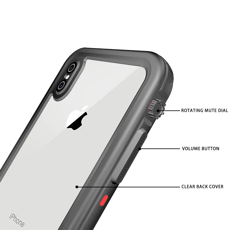 Shellbox Full Cover DOT Serial Patented Products XS Max Shockproof Waterproof Cellphone Case For IPhone X/XS/XR/XS MAX Swimming