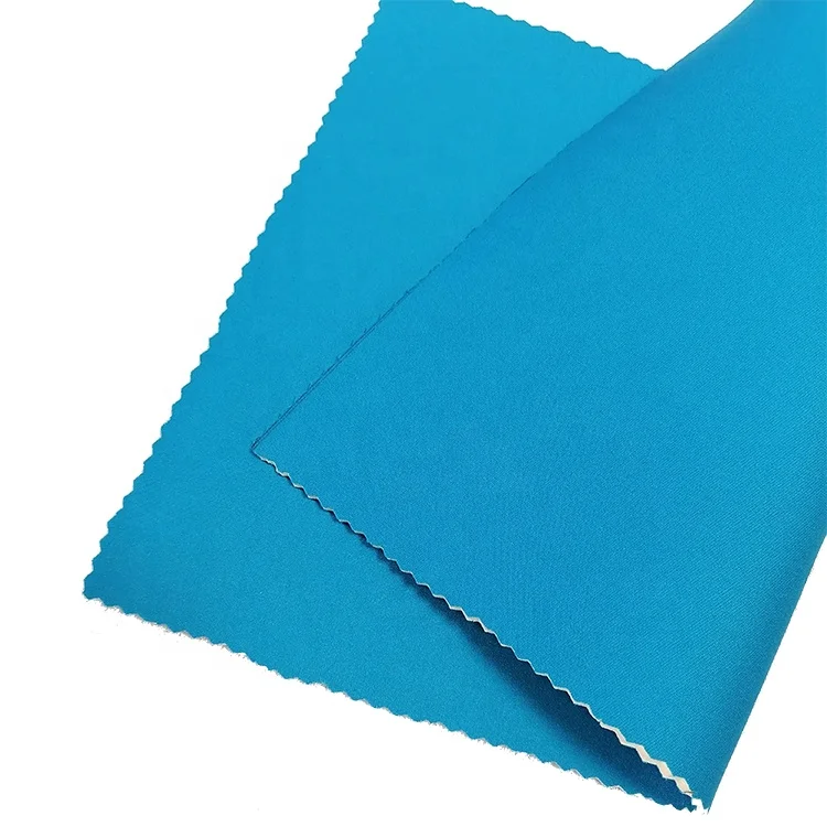 Eco Friendly 5mm Solid Colors Blue Rubber Fabric Wetsuit CR Neoprene Fabric Sheet Roll
