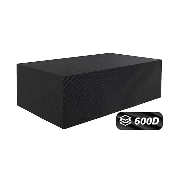 
OEM 600D oxford cloth heavy duty fabric dust proof outdoor patio table cover waterproof outdoor garden furniture cover 