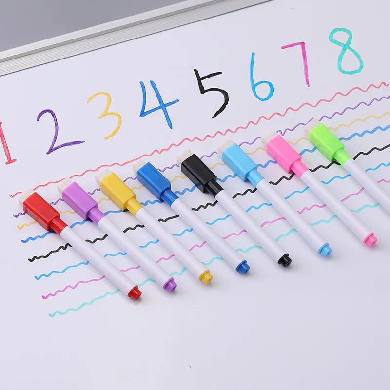 Wholesale cheap Black multicolor writing plastic magnet erasable white board pens Dry erase whiteboard marker