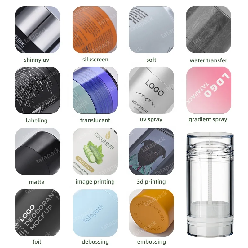 Stick Deodorant Dontainer 30g with Rubber Soft Coating for Bar Soaps, 30ml Cosmetic Packaging Container for Body-Care Products