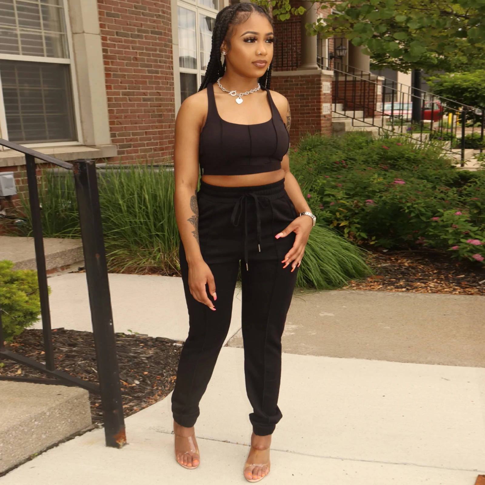 2022 Casual Knit Outfits Designer Clothes Luxury Tracksuit Clothing Lounge Wear Sweatsuit 2 Piece Pants Jogger Sets For Women