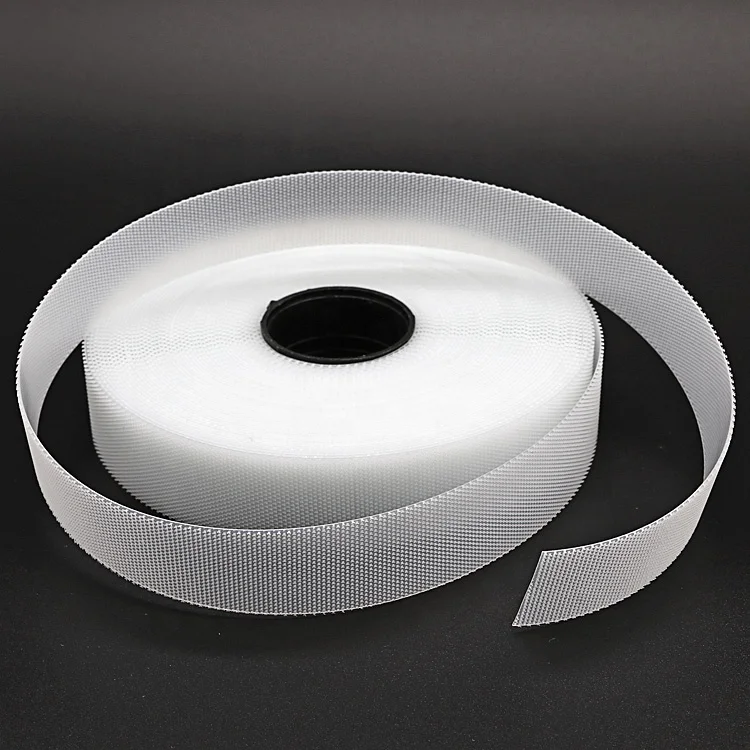 Used for Sofa White or Black Double Side Adjustable Reusable pp Plastic Injection Hook Loop Fastener Tape