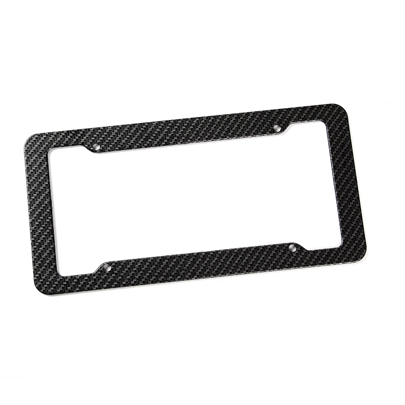 Advanced Texture License Plate Frame Chic Black Carbon Fiber License Plate Frame
