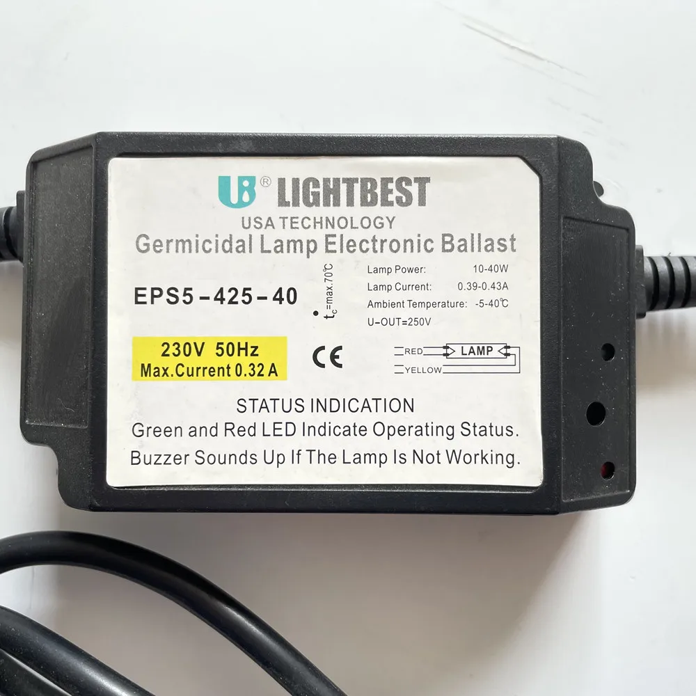 Water sterilizer ballast 40W uvc lamp transformer for germicidal uv light EPS5-425-40