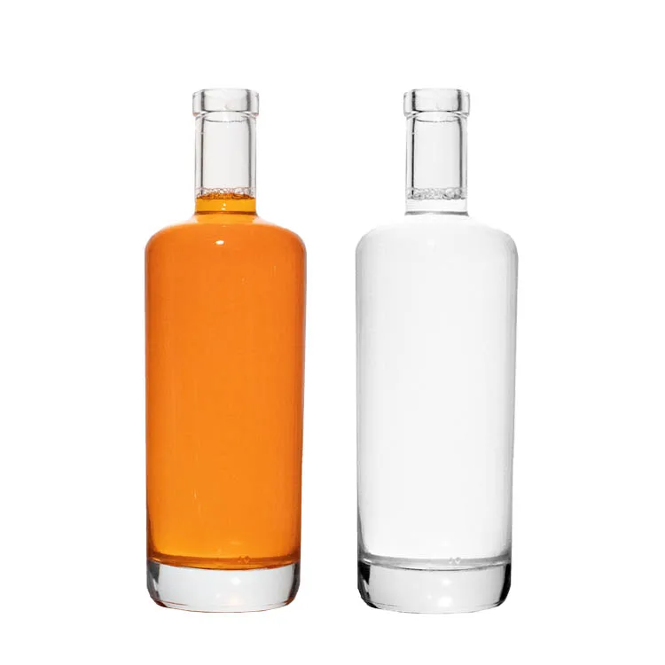 Wholesale 500ml 700ml 750ml 1000ml Super Flint Glass Bottle For Liquor Whisky Gin Vodka Rum Tequila