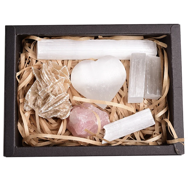 Crystal stones kit crystal cluster raw crystal stone selenite wholesale