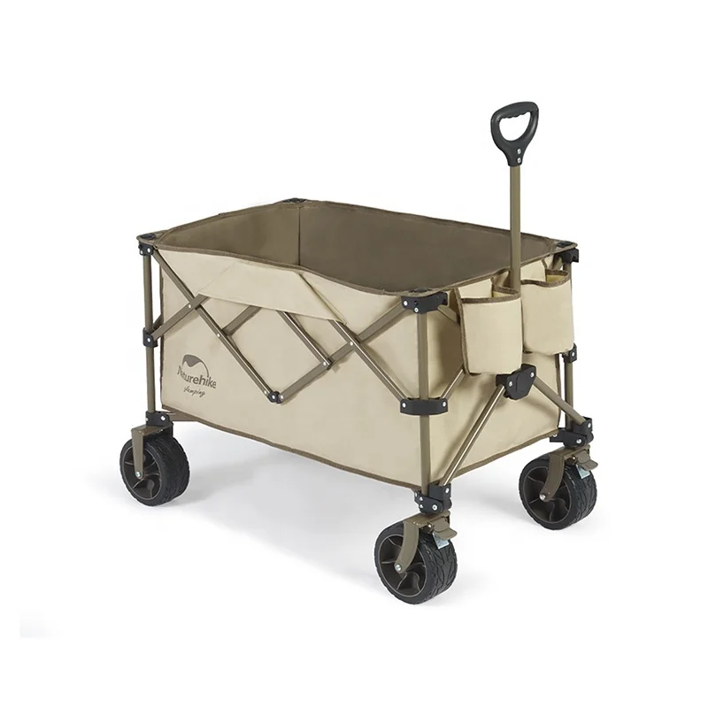 Naturehike TC03  Folding Cart outdoor collapsible camping trolley wagon with brake wheel