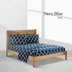 Fashion New Design Embroidery Home Textile 4 Pcs King Size Printing Quilts 100% Cotton Comforter Bedsheet Bedding Set