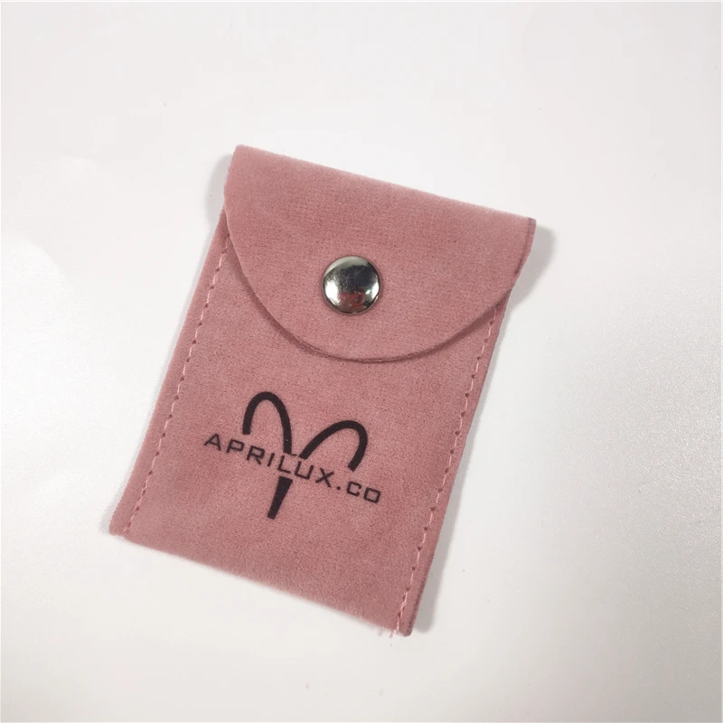 Small Velvet Pouch Bag Luxury Envelope Suede Jewelry Pouch for earrings Mini Pink Velvet Pouch