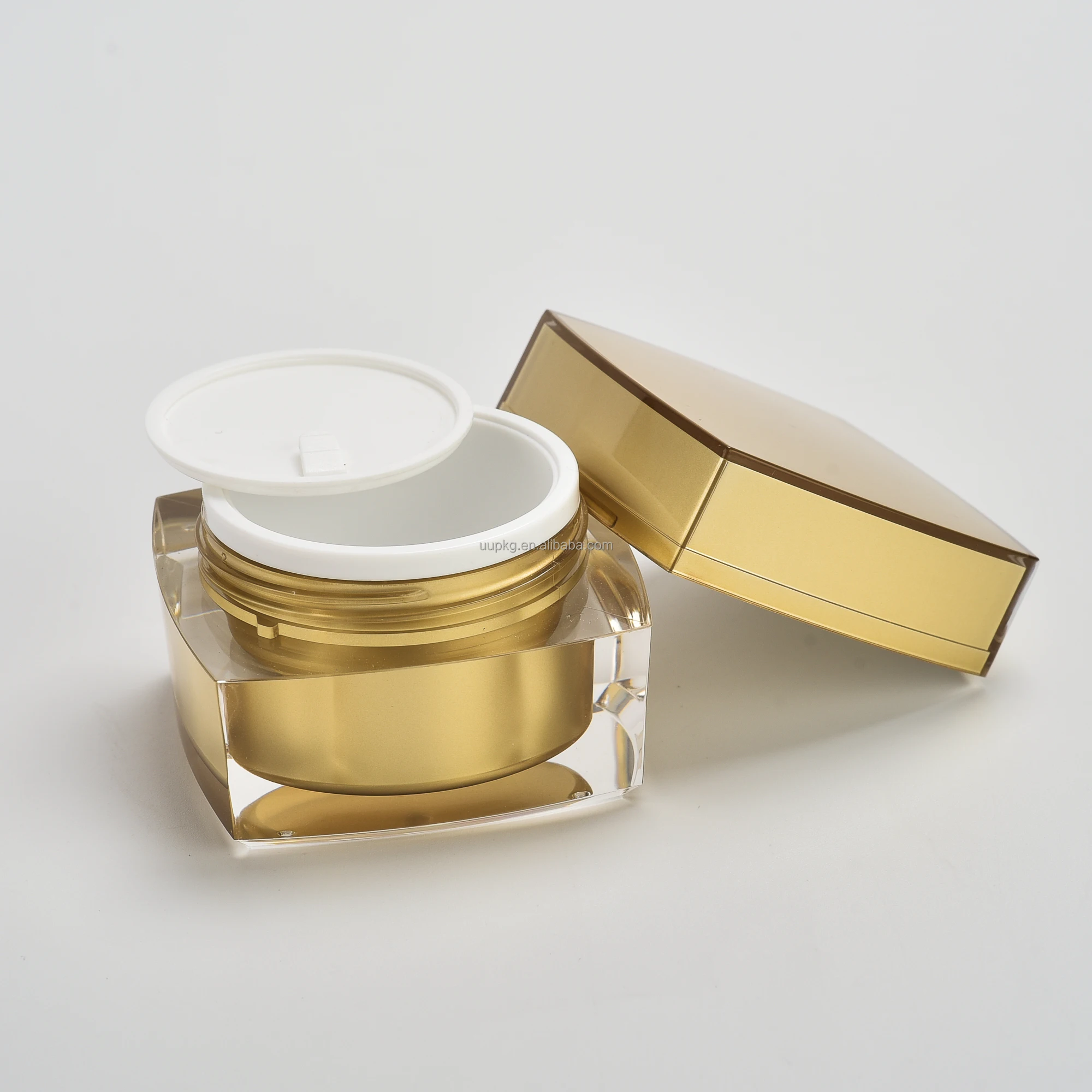 Square plastic cosmetic package containers for nail beauty industry makeup packaging 5g 10g 15g capacity wholesale low price