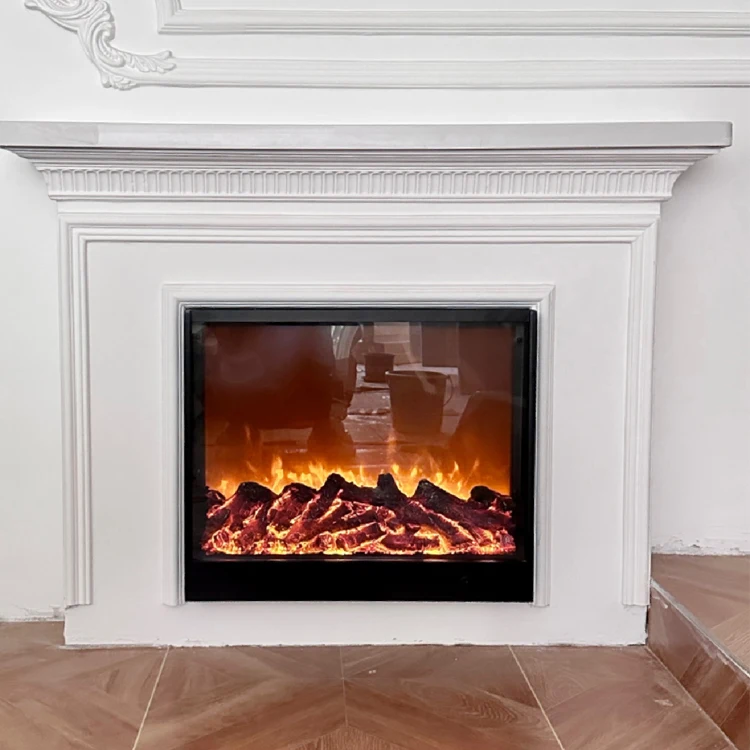Manufacturer Supplier Out Door Fireplaces 1.2m Living Room 3d Water Vapor Electric Mantels Corner Ceramic Wood Gas Fireplace