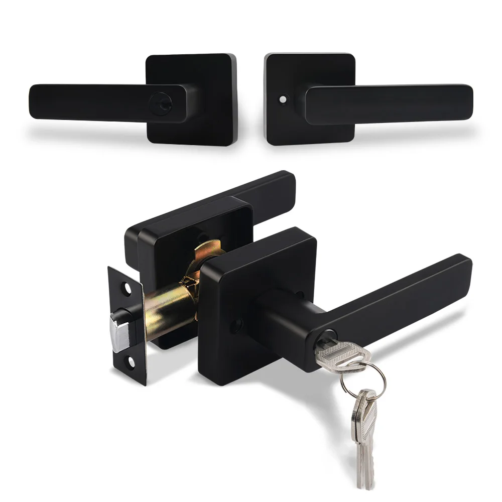 Hot Selling OEM American Modern Grip Door Lever Tubular Cylindrical Lockset Keyed Handles With Door Latch