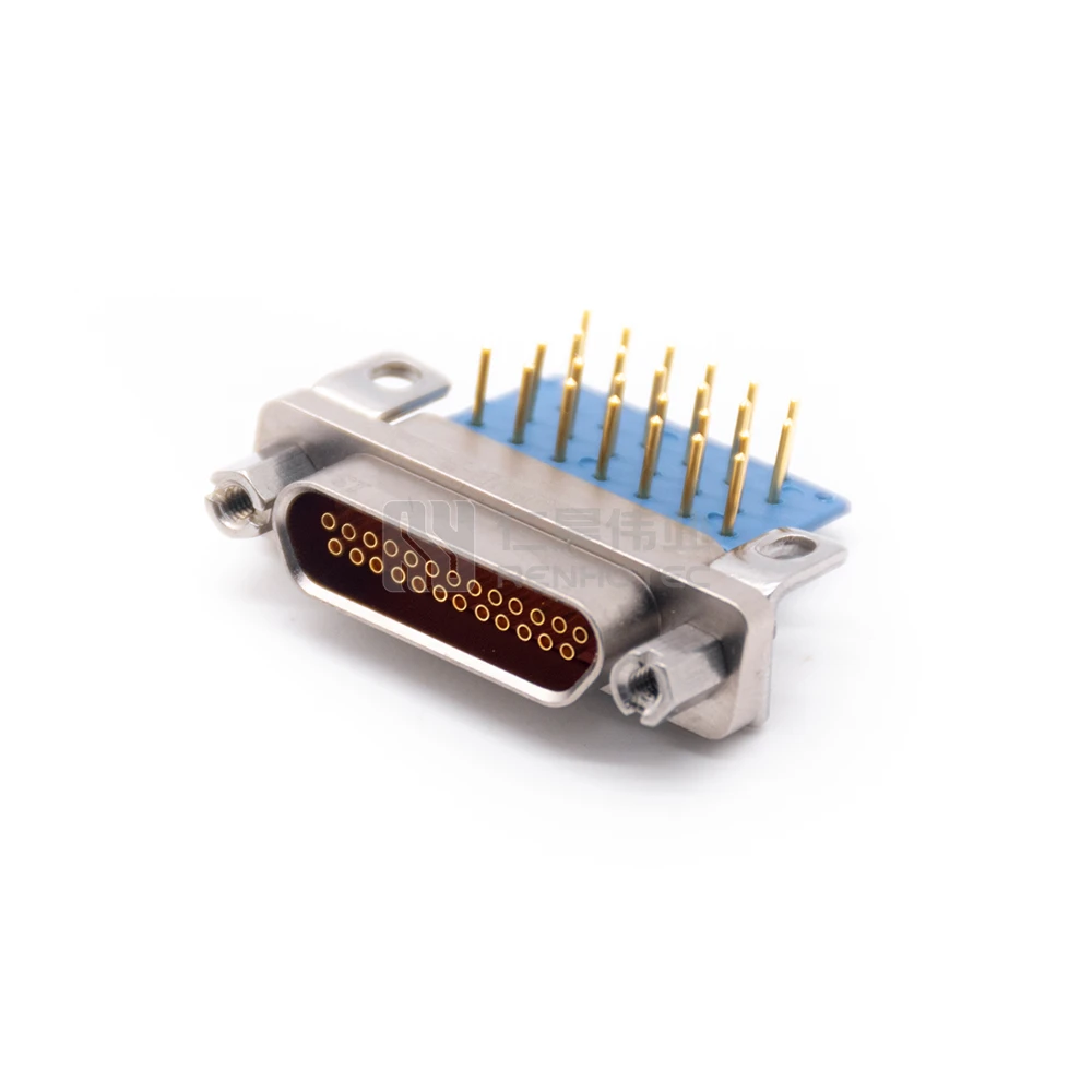 J30J Metal Shell 25pin 90-Degree PCB Micro-D MIL-Spec Female Connector with 4 Row SMT J30J-25ZKW