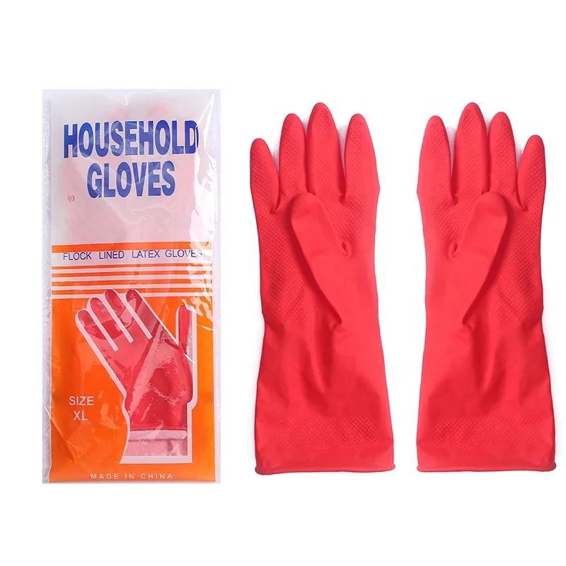 Cheap Household Latex Gloves Cleaning Gloves Latex Hand Glove Rubber Material For Dish Washing