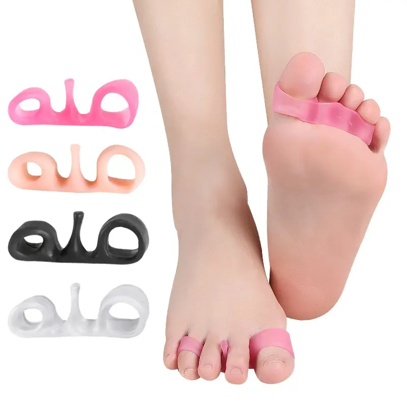 Hot Sale Gel Double-hole Snail Toe Separator Silicone Bunion Corrector Hallux Valgus Protector Toe Spacer