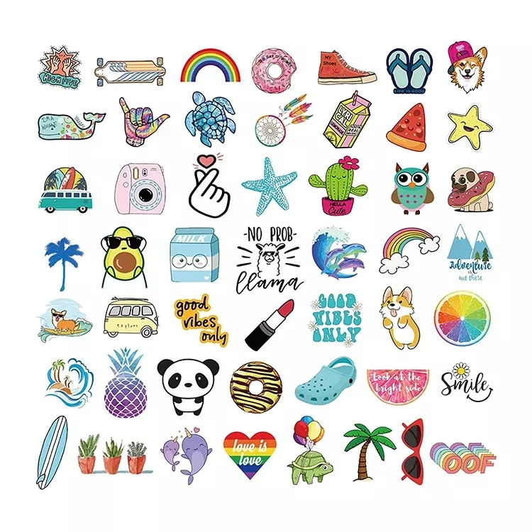 High Quality Printing Waterproof Cute Die Cut Custom Vinyl Stickers