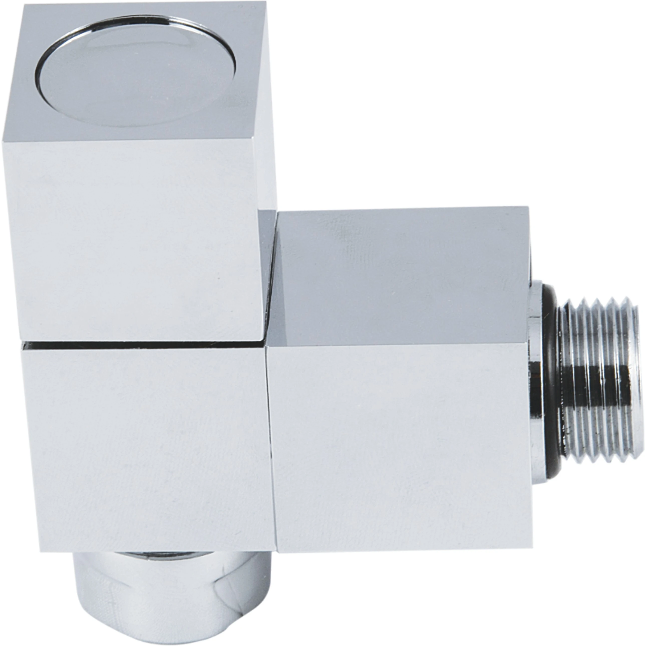 Square Angle Radiator Towel Rail Valve Chrome