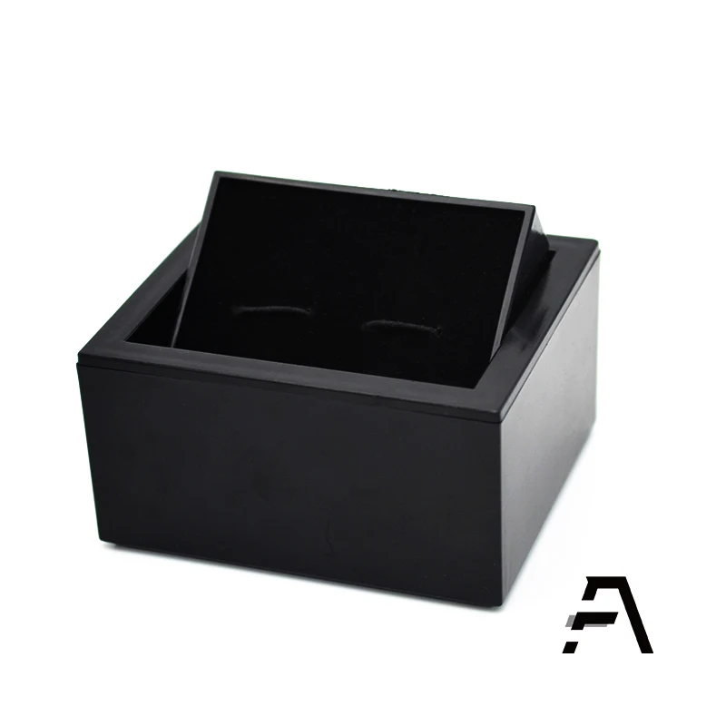 
Wholesale custom black rotate cufflinks storage gift box 