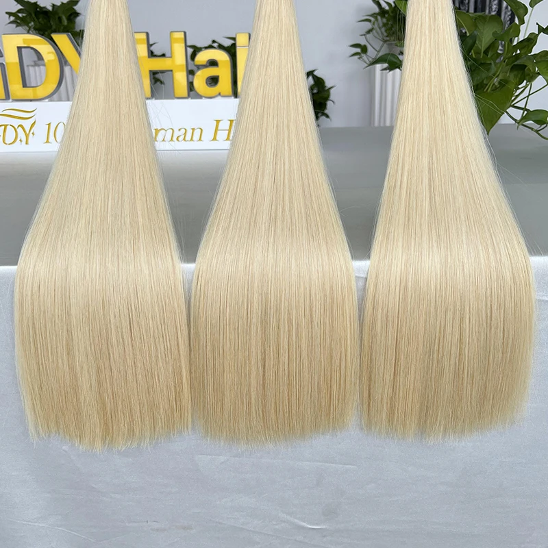 Natural 613  Vietnam Bone Straight Super Double Drawn Raw Virgin Hair Extensions Blonde Human Hair