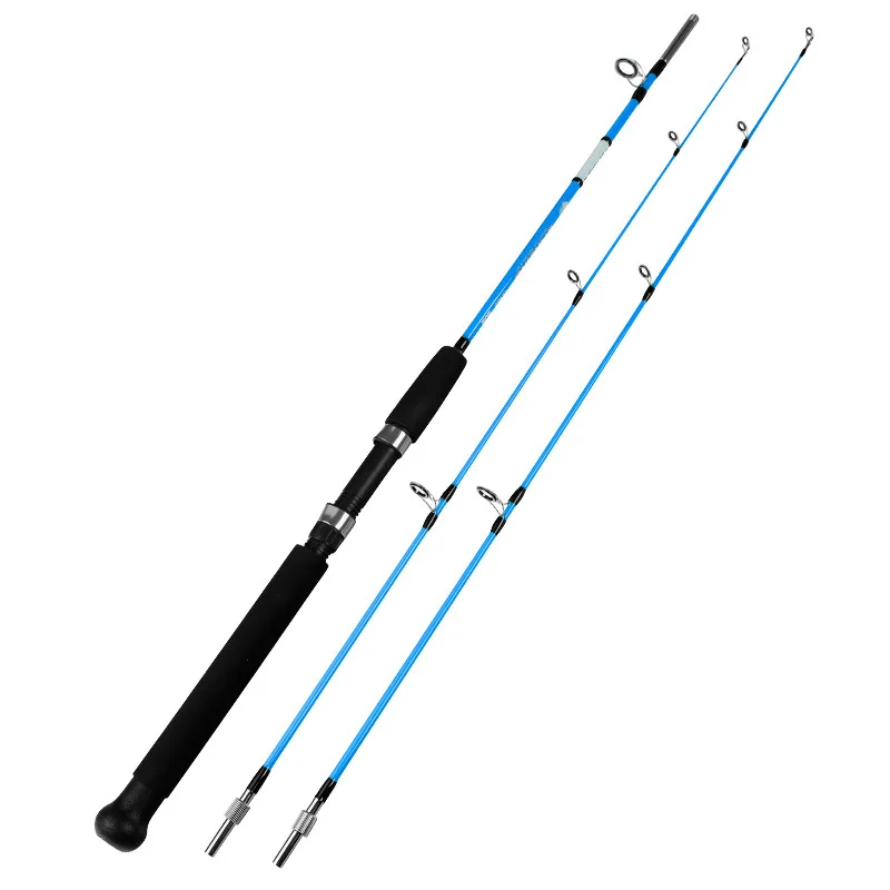 1.5m 1.8m 2.1m new baitcasting fishing rod MH action blue color big fish glass rod