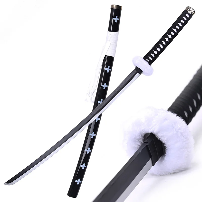 Anime Sword One of the Japanese anime demon Black and white doctor  wooden toys sword Japanese sword Cosplay