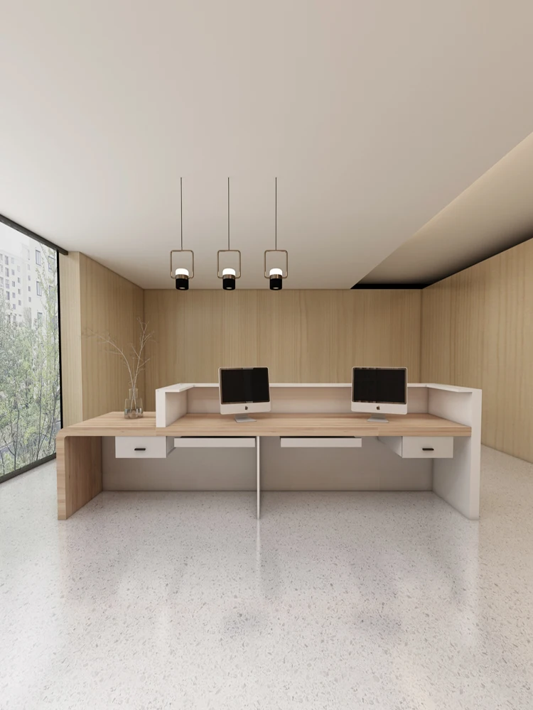 Modern Company Front Desk Reception Desk Dental Hospital Beauty Salon Consultation Service Counter Cashier