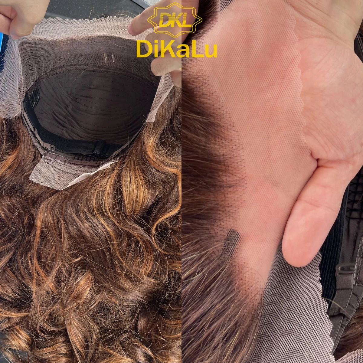 300% Rose Wavy Bouncy Highlight P4/30 Curly Human Hair Wig 13x4 Lace Frontal 16-24Inch Vietnamese Hair Wig With Baby Hair