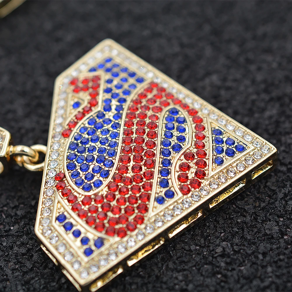 Diamond Jewelry Custom Design Superman Pendant 18k Gold Plated Jewelry