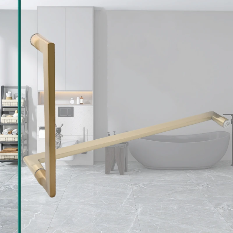 Kensharp Stainless Steel Bathroom Accessories Shower Room Glass Door Handle Wall Holder Safety Handrail Bathroom Grab Bars