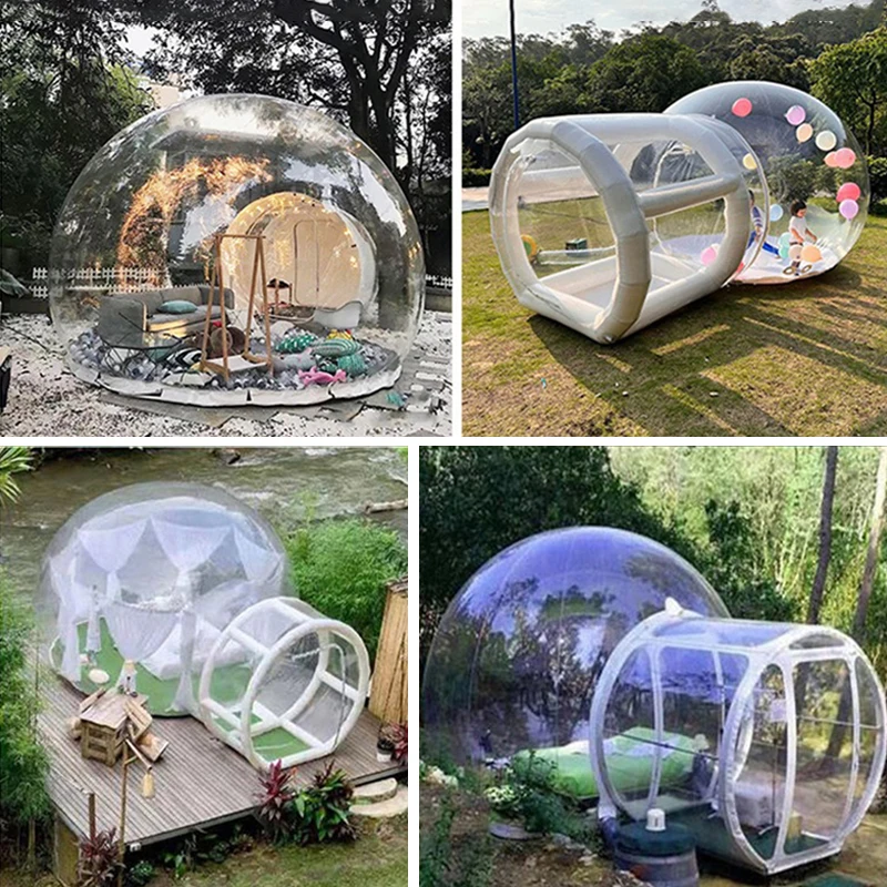 Outdoor Commercial Giant Transparent Inflatable Clear Domes Inflatable Bubble Tent House For Camping Wedding Party