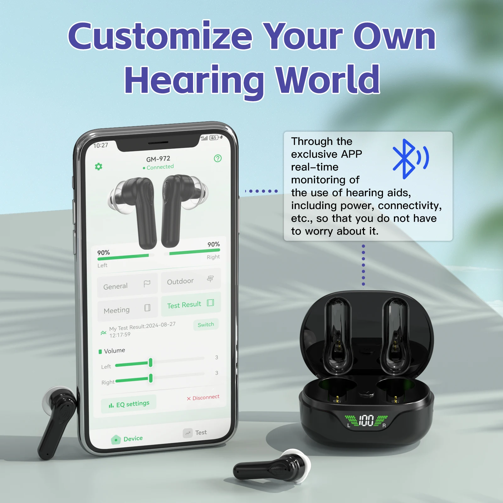 Wholesale APP programmable hearing aids adjustable via cell phone audifonos para sordos intelligent noise reduction hearing aids