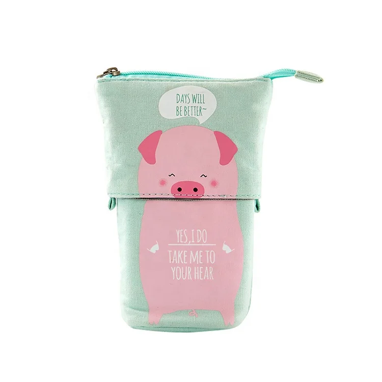 Large Capacity Pencil Case Super Cute Girl Pencil Case Sheep logo Custom Scalable Pencil Case Multi-Function Pen Pocket Makeup