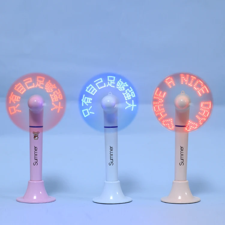 Fan Pen 2 in 1 Portable Mini Handheld Fan with Ballpoint Pen Black Ink USB Rechargeable Customized Message Fan Pen with Base