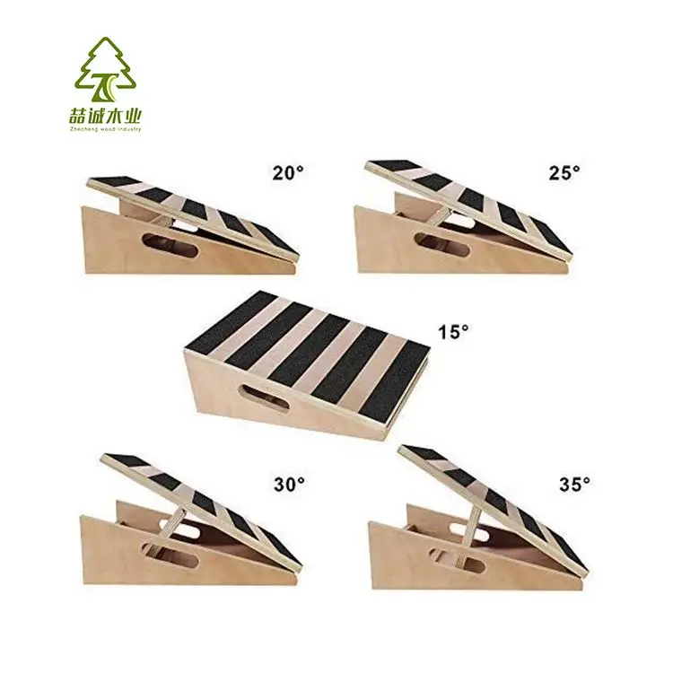 5 Levels Professional Wooden Slant Board Ankle Stretch Incline Boards
