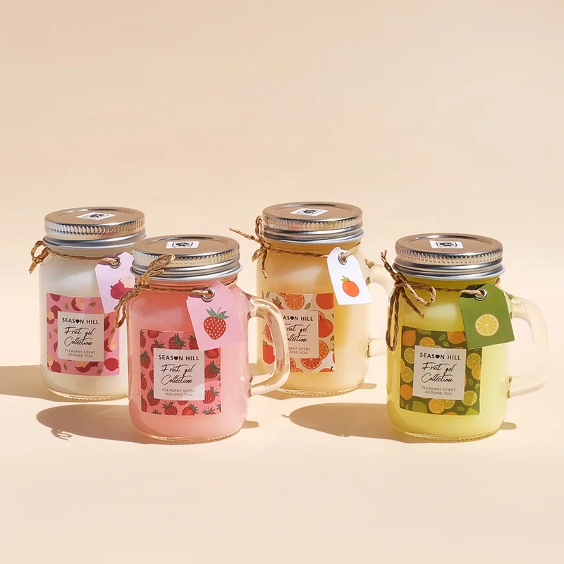 
SEASON HILL Jam bottle Fruity Air Freshener Gel Room Fragrance organic Solid Car Perfume Factory direct sales aroma Wholesale 