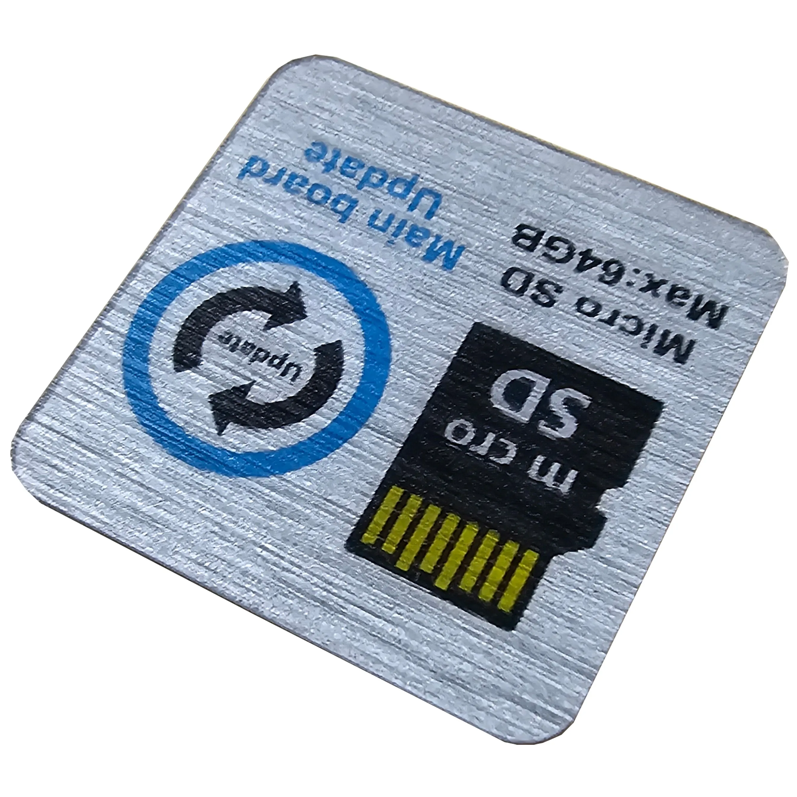 Hard Plastic Square Acrylic Sticker PMMA Brushed Printing SD Cards Products Informations Tag