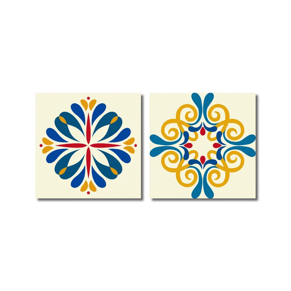 2 Panel Abstract Wall Art Pattern Design Canvas Floral CMYK Wall Deco Printed Canvas Art Sets Ink CARB Modern Stylish,modern