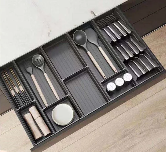 Kitchen Cabinet Drawer Plastic Cutlery Tray for Knife and fork