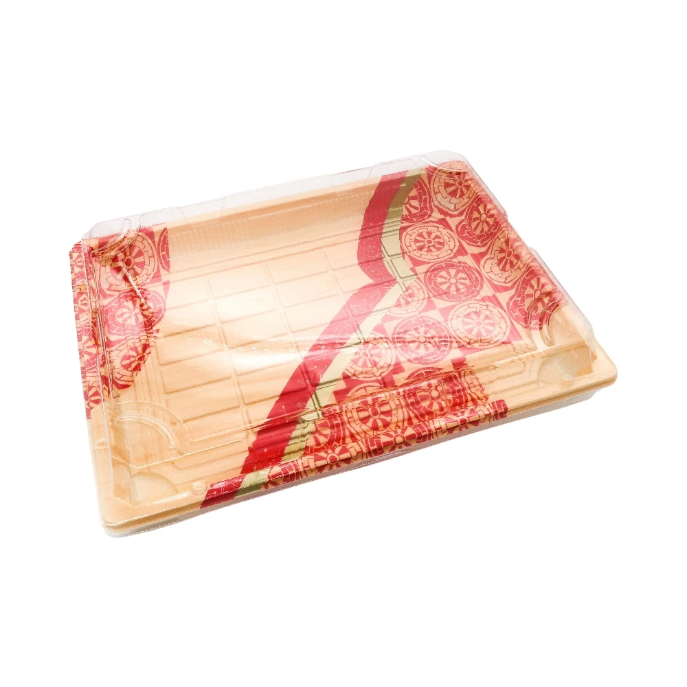Disposable Food Take Away Packaging Plastic Sushi Container with Lid