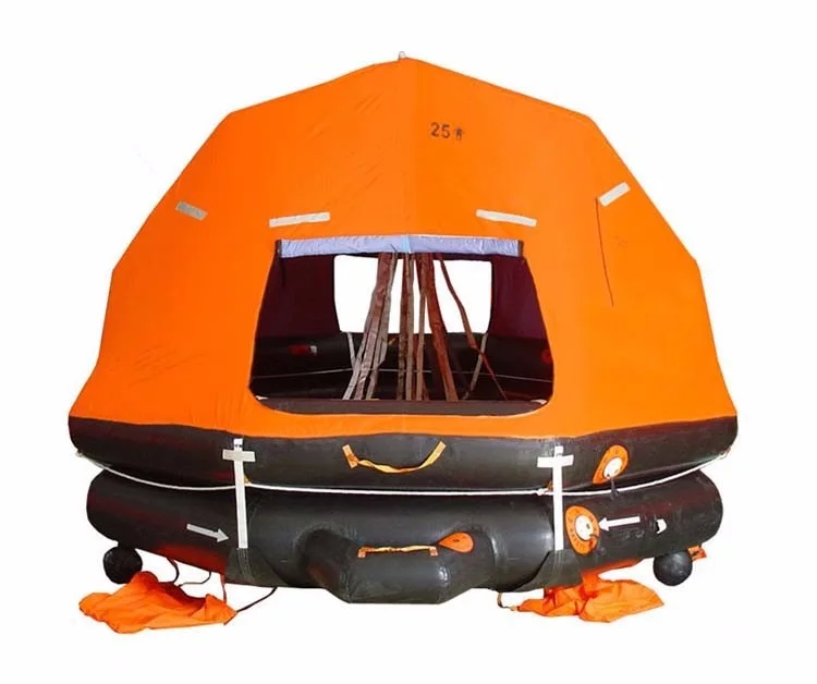 Manufacture wholesale SOLAS EC sea marine rescue 6 10 20 25 person inflatable life raft
