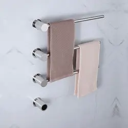 Duxini modern silver wall mounted stainless steel drying rack heated electric towel rack bar warmer holder