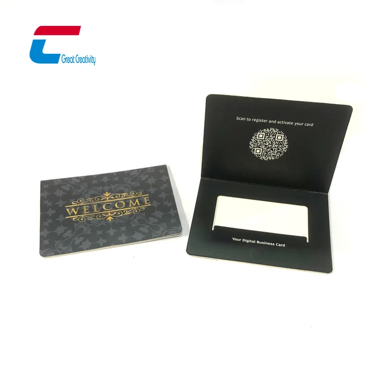 Customized card holder luxury packaging nfc card sleeves protector
