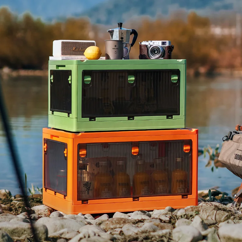 Indoor&Outdoor Movable Folding Storage Bins Organiser Wholesale Stackable Clothes Storage Organiser Boxes Organizer
