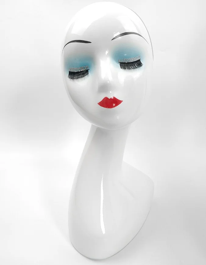 Abstract display hat and wig cheap plastic head mannequin