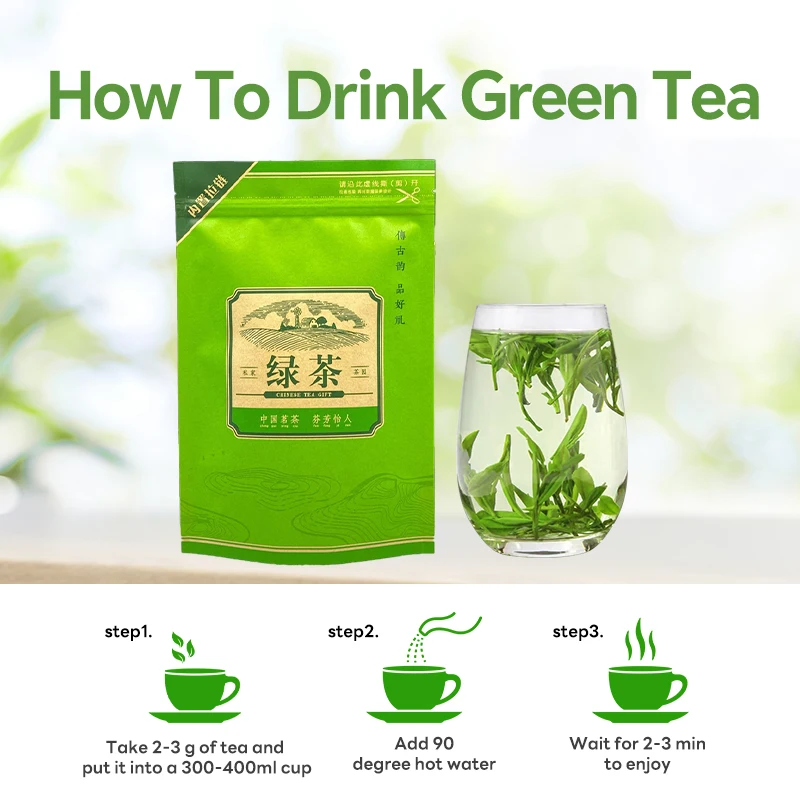 Best selling hot chinese products green dragon tea 50g tea bags needle shaped tea  tummy slimming