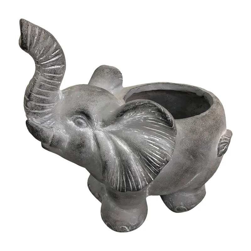 Custom cement animal flower plant pots concrete elephant planters